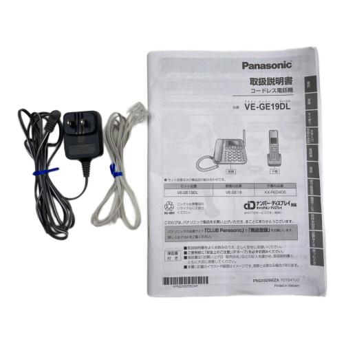 Panasonic (パナソニック) 電話機(親機のみ) VE-GE19DL 2024年11月21日 発売