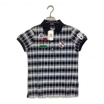 PEARLY GATES (パーリーゲイツ) ポロシャツ レディース SIZE Free ネイビー×ホワイト