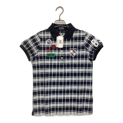 PEARLY GATES (パーリーゲイツ) ポロシャツ レディース SIZE Free ネイビー×ホワイト