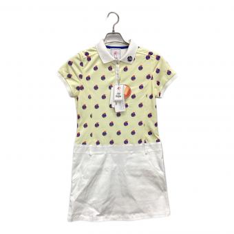 JUNandROPE' (ジュンアンドロペ) ゴルフワンピース レディース SIZE S イエロー×ホワイト
