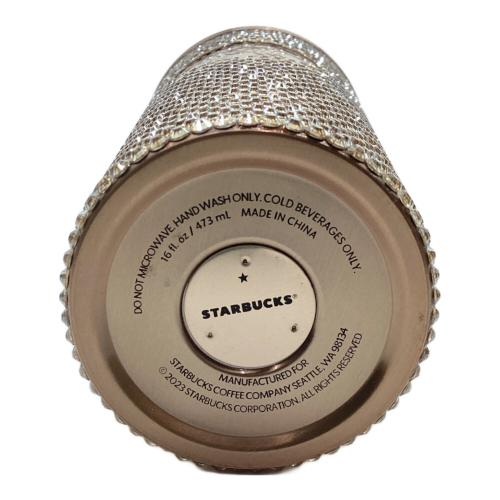 STARBUCKS COFFEE (スターバックスコーヒー) ステンレスコールドカップタンブラー ラインストーンゴールド