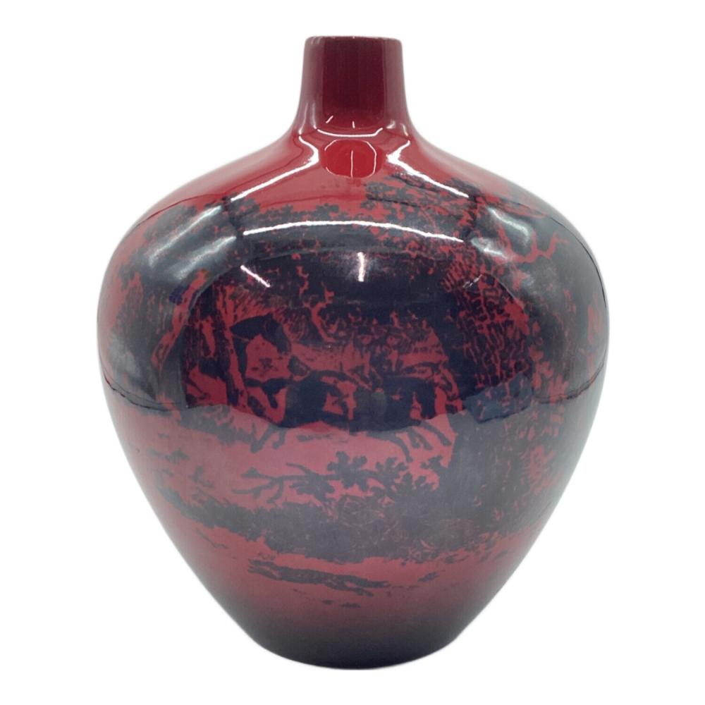 ROYAL DOULTON (ロイヤルドルトン) 花瓶 FLAMBE WOODCUT/レッド