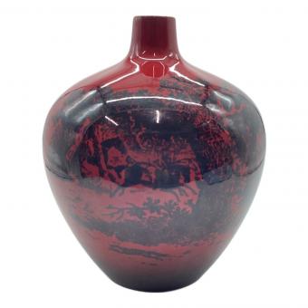 ROYAL DOULTON (ロイヤルドルトン) 花瓶 FLAMBE WOODCUT/レッド