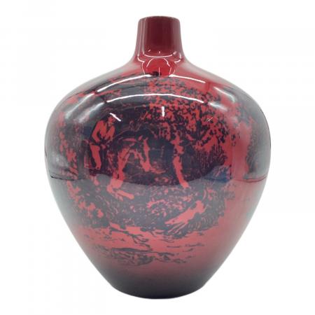 ROYAL DOULTON (ロイヤルドルトン) 花瓶 FLAMBE WOODCUT/レッド