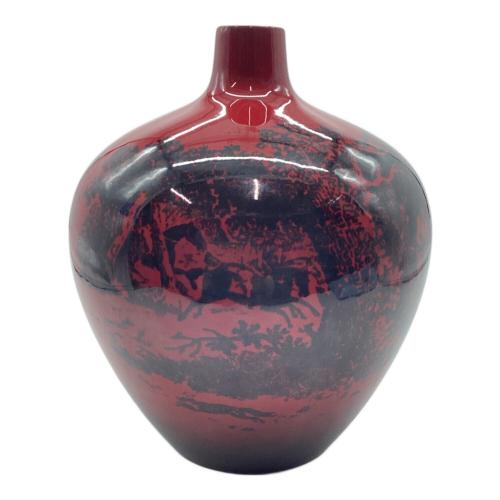 ROYAL DOULTON (ロイヤルドルトン) 花瓶 FLAMBE WOODCUT/レッド