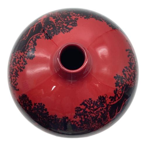ROYAL DOULTON (ロイヤルドルトン) 花瓶 FLAMBE WOODCUT/レッド