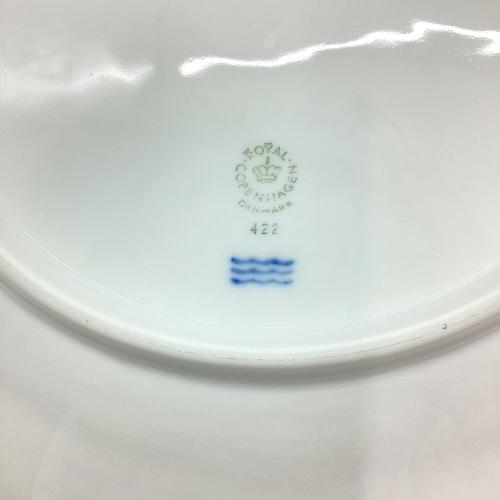 ROYAL COPENHAGEN (ロイヤル・コペンハーゲン) オーバルプレート ホワイトフルーテッド・ハーフレース