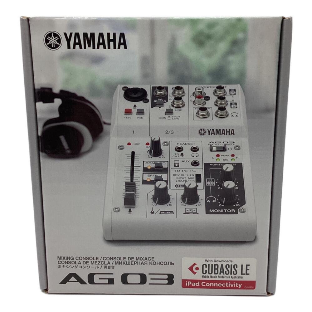 YAMAHA AG03 ミキシングコンソール ミキサー | ミキシングコンソール AG03MK2 B | ヤマハの楽譜通販サイト