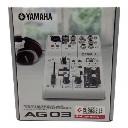 YAMAHA AG03 ミキシングコンソール YAMAHA（ヤマハ） AG03 MK2 Black（ブラック） 配信用ミキサー