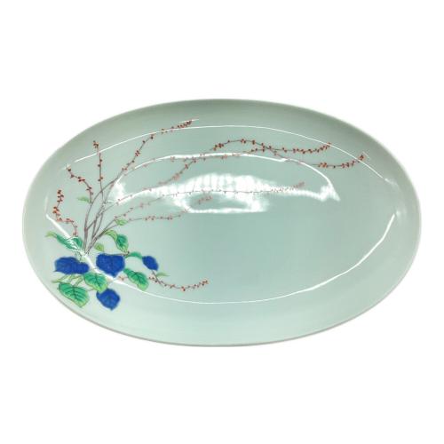深川製磁 (フカガワセイジ) オーバルプレート 水引草