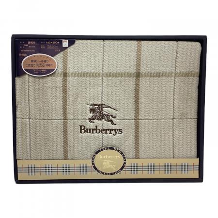 バーバリー 高級 ウール 純毛毛布 140×200cm BURBERRY (バーバリー) 綿毛布 シングル(幅140×長さ200cm)｜トレファク