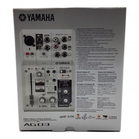 YAMAHA AG03 ミキシングコンソール 開封のみ 未通電未使用品 YAMAHA YAMAHA AG03 ミキシングコンソール 開封のみ 未通電未使用品 YAMAHA