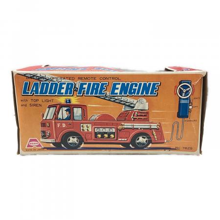 ASAHI LADDER FIRE ENGINE リモコン消防車 当時物 Asahi (アサヒ) LADDER FIRE ブリキ消防車｜トレファクONLINE