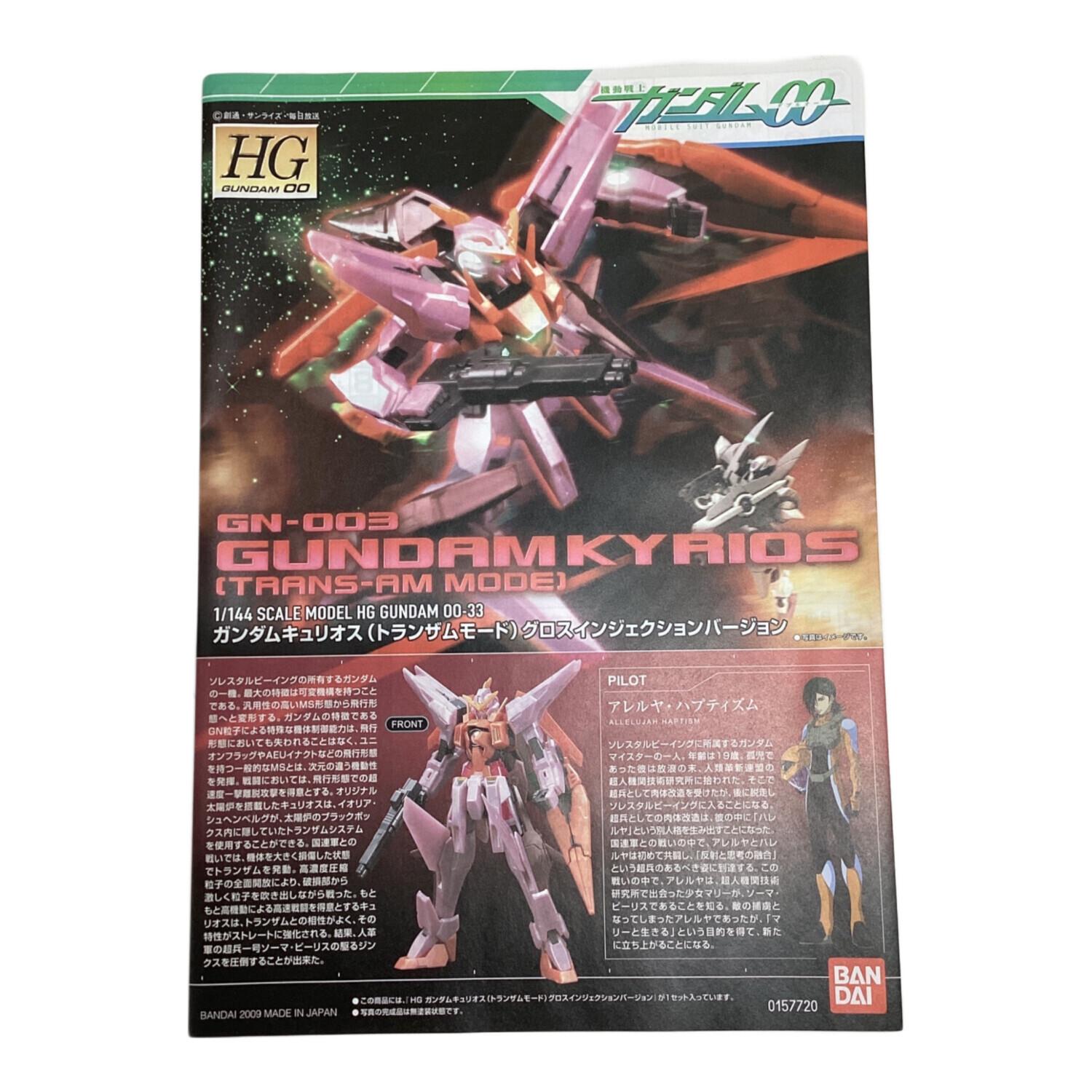 BANDAI (バンダイ) ガンダムキュリオス(トランザムモード) グロス