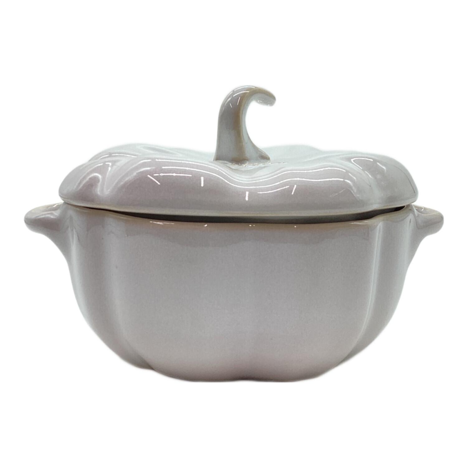 STAUB ストウブ 両手鍋 限定色ホワイト Staub (ストウブ) 両手鍋 ホワイト セラミックパンプキンココット