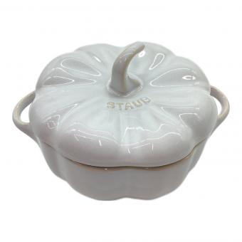 Staub (ストウブ) 両手鍋 ホワイト セラミックパンプキンココット