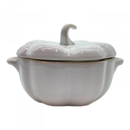 Staub (ストウブ) 両手鍋 ホワイト セラミックパンプキンココット