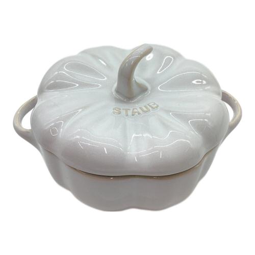 Staub (ストウブ) 両手鍋 ホワイト セラミックパンプキンココット