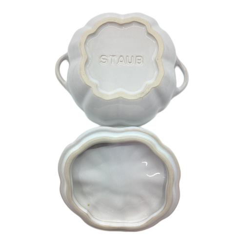 Staub (ストウブ) 両手鍋 ホワイト セラミックパンプキンココット