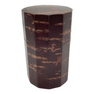 桜皮細工 (オウヒザイク) 茶筒