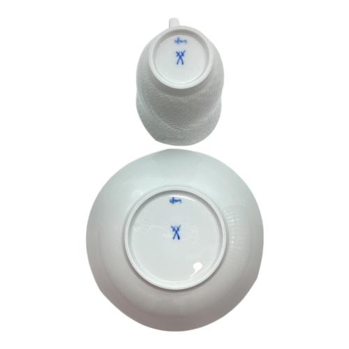 Meissen (マイセン) カップ&ソーサー 波の戯れホワイト