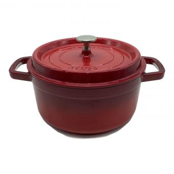 Staub (ストウブ) 鍋 40509-825 SIZE 22cm ココット ラウンド チェリー