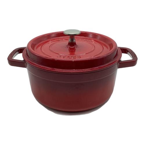 Staub (ストウブ) 鍋 40509-825 SIZE 22cm ココット ラウンド チェリー