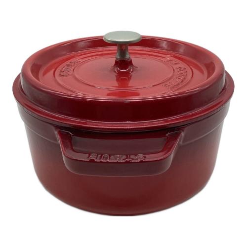 Staub (ストウブ) 鍋 40509-825 SIZE 22cm ココット ラウンド チェリー