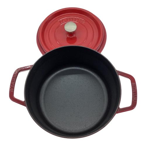 Staub (ストウブ) 鍋 40509-825 SIZE 22cm ココット ラウンド チェリー