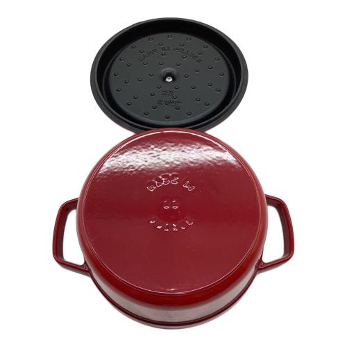 Staub (ストウブ) 鍋 40509-825 SIZE 22cm ココット ラウンド チェリー