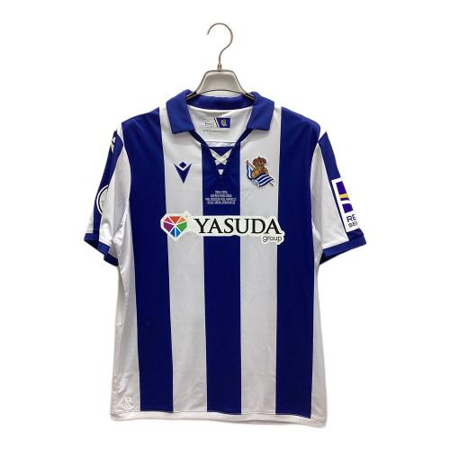 macren サッカーユニフォーム レアルソシエダ メンズ SIZE XL ホワイト×ブルー