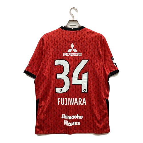 浦和レッズ (ウラワレッズ) サッカーユニフォーム 34 FUJIWARA メンズ SIZE 3XL レッド