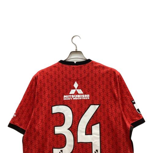 浦和レッズ (ウラワレッズ) サッカーユニフォーム 34 FUJIWARA メンズ SIZE 3XL レッド