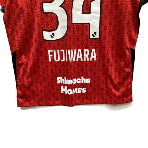 浦和レッズ (ウラワレッズ) サッカーユニフォーム 34 FUJIWARA メンズ SIZE 3XL レッド