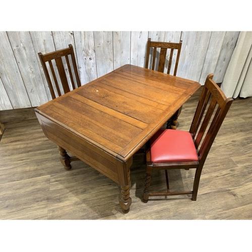 Lloyds Antiques ダイニング4点セット ダークブラウン オーク材 (税込総額)