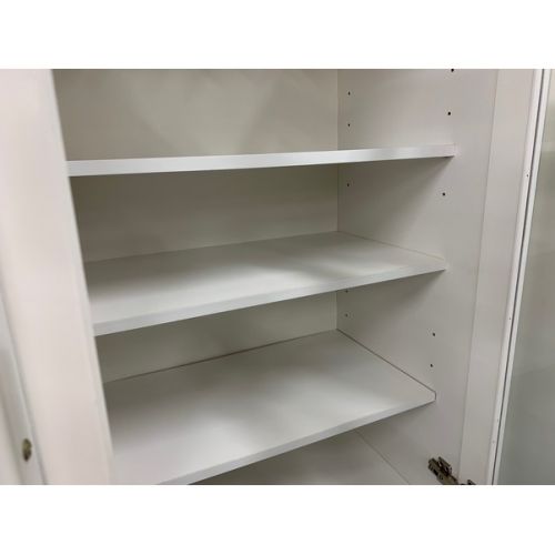 2枚扉食器棚 ホワイト