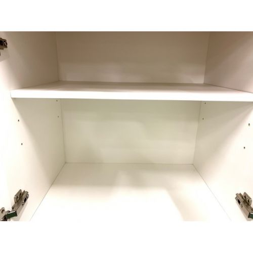 2枚扉食器棚 ホワイト