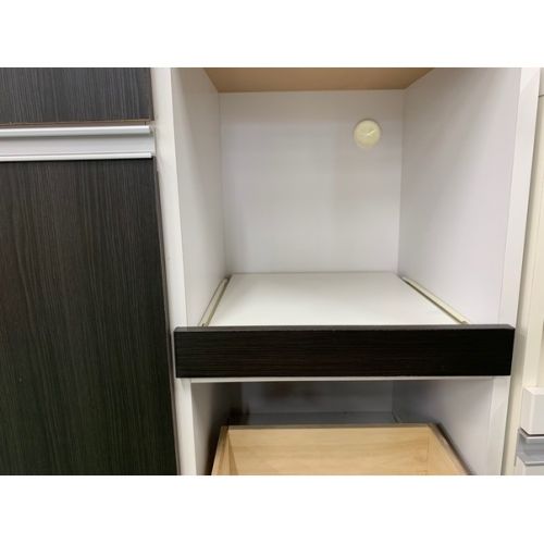 3枚扉レンジボード ダークブラウン 3枚扉