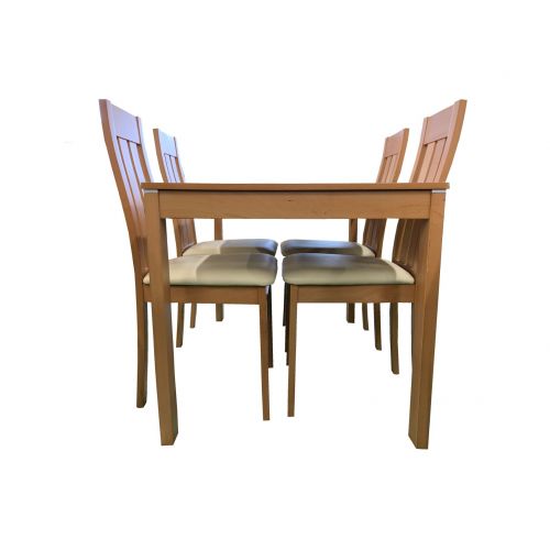 ダイニング5点セット ナチュラル×ホワイト