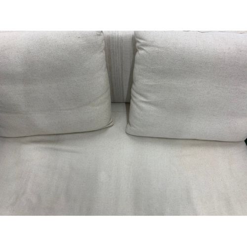 関家具 (セキカグ) アームレス2人掛けソファー ベージュ アームレス 布×バーチ無垢 ヘザー