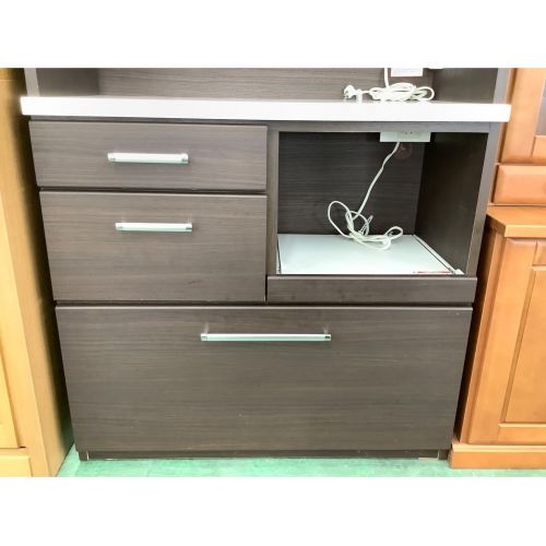 3枚扉レンジボード ブラウン レンジ台付
