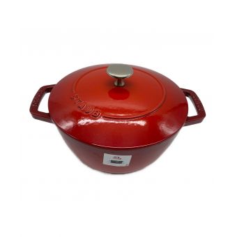 Staub (ストウブ) 20cm ホーロー両手鍋 Wa-NABE L チェリー