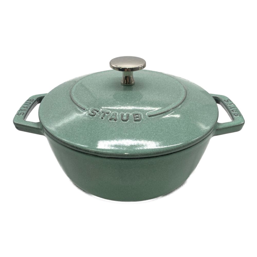 Staub (ストウブ) 両手鍋 18cm グリーン ワナベ｜トレファクONLINE