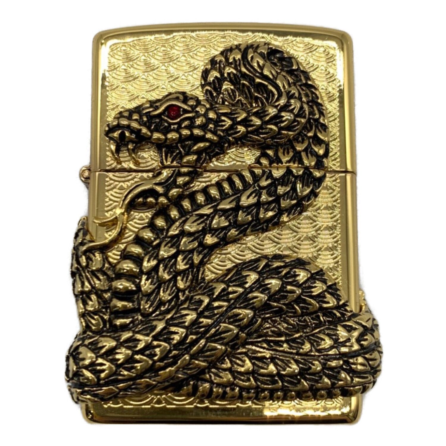 ZIPPO (ジッポ) オイルライター 2020年10月製・スネイク・ゴールド