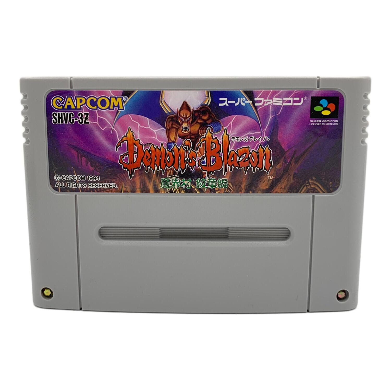 新品psソフト プレイブ コットン中古 箱説付き デモンズブレイゾン 三点セット CAPCOM (カプコン) スーパーファミコン用ソフト 説明書欠品 デモンズ