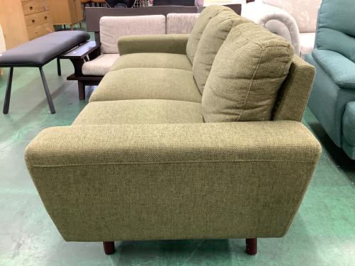 東谷 (アズマヤ) 3人掛けソファー グリーン GS-88BE ファブリック ルシア