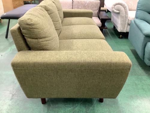 東谷 (アズマヤ) 3人掛けソファー グリーン GS-88BE ファブリック ルシア