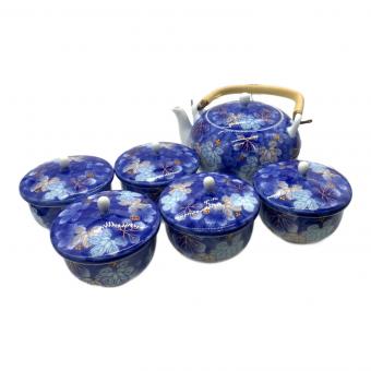 深川製磁 (フカガワセイジ) 茶器揃 赤絵葡萄 急須1・湯呑み5セット