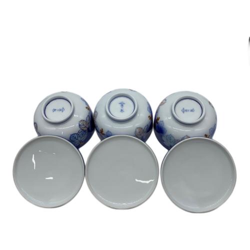 深川製磁 (フカガワセイジ) 茶器揃 赤絵葡萄 急須1・湯呑み5セット