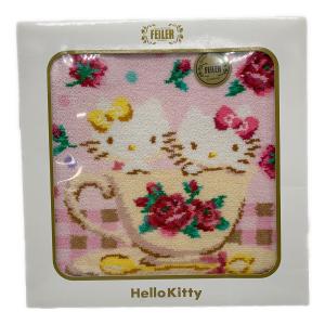 FEILER×Sanrio (フェイラー×サンリオ) タオルハンカチ HELLO KITTY ハローキティアンドミミィ ペールピンク